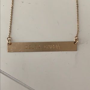DELTA GAMMA plate necklace